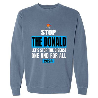 Anti Trump 2024 STD Funny Stop The Donald Trump Impeach Garment-Dyed Sweatshirt