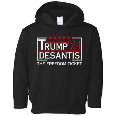 Awesome Trump 24 Desantis The Freedom Ticket Toddler Hoodie
