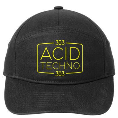 Acid Techno 303 Acid Rave Hard Dark Techno 7-Panel Snapback Hat