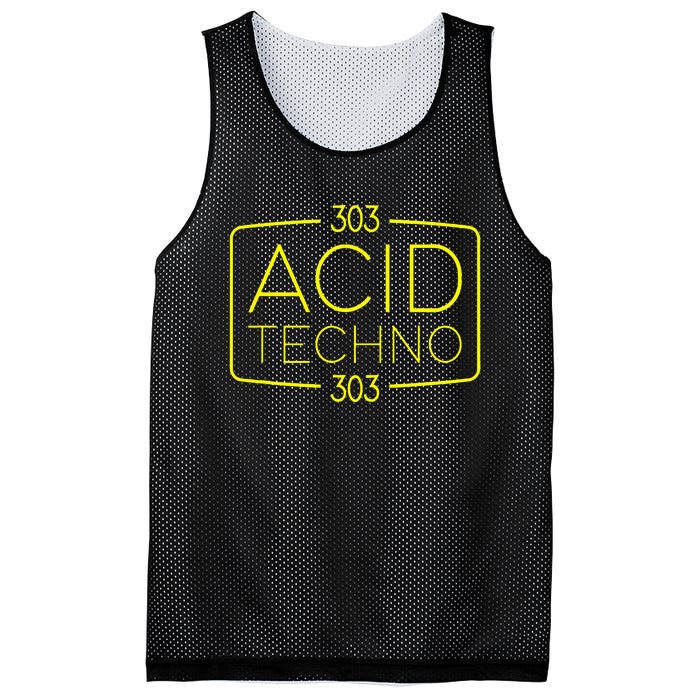 Acid Techno 303 Acid Rave Hard Dark Techno Mesh Reversible Basketball Jersey Tank