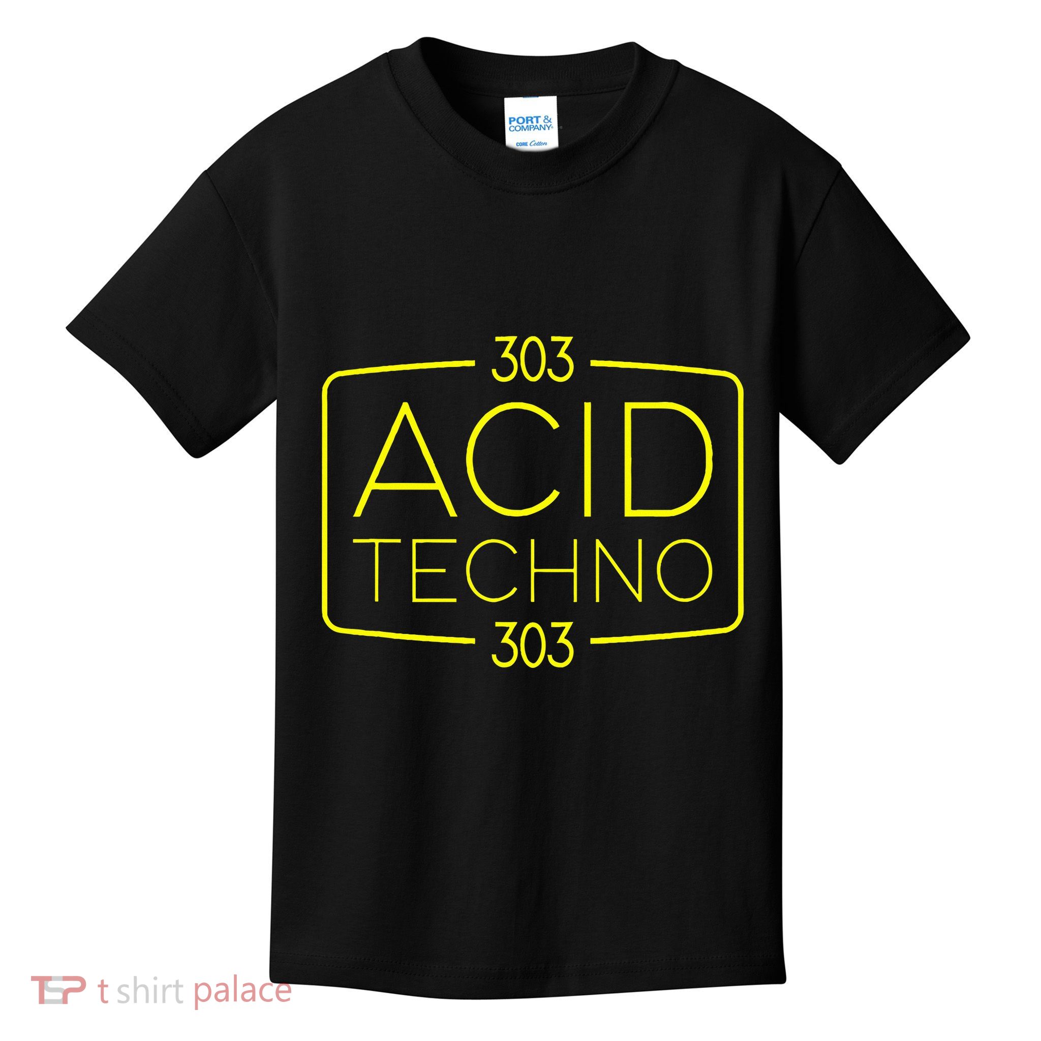 Acid Techno 303 Acid Rave Hard Dark Techno Kids T-Shirt