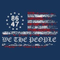 Anti Trump 8647 86 47 US Flag We The People Impeach 47 16 in Basic Backpack