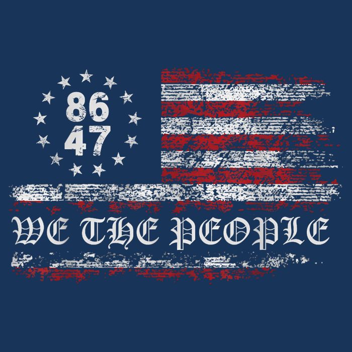 Anti Trump 8647 86 47 US Flag We The People Impeach 47 16 in Basic Backpack