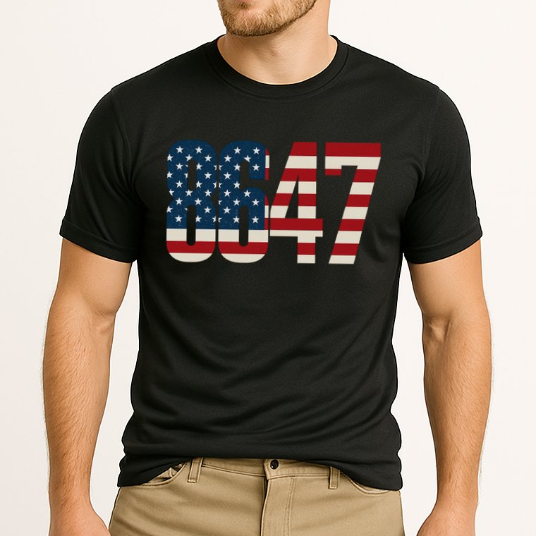 Anti Trump 8647 86 47th President US Flag Cooling Performance Crew T-Shirt
