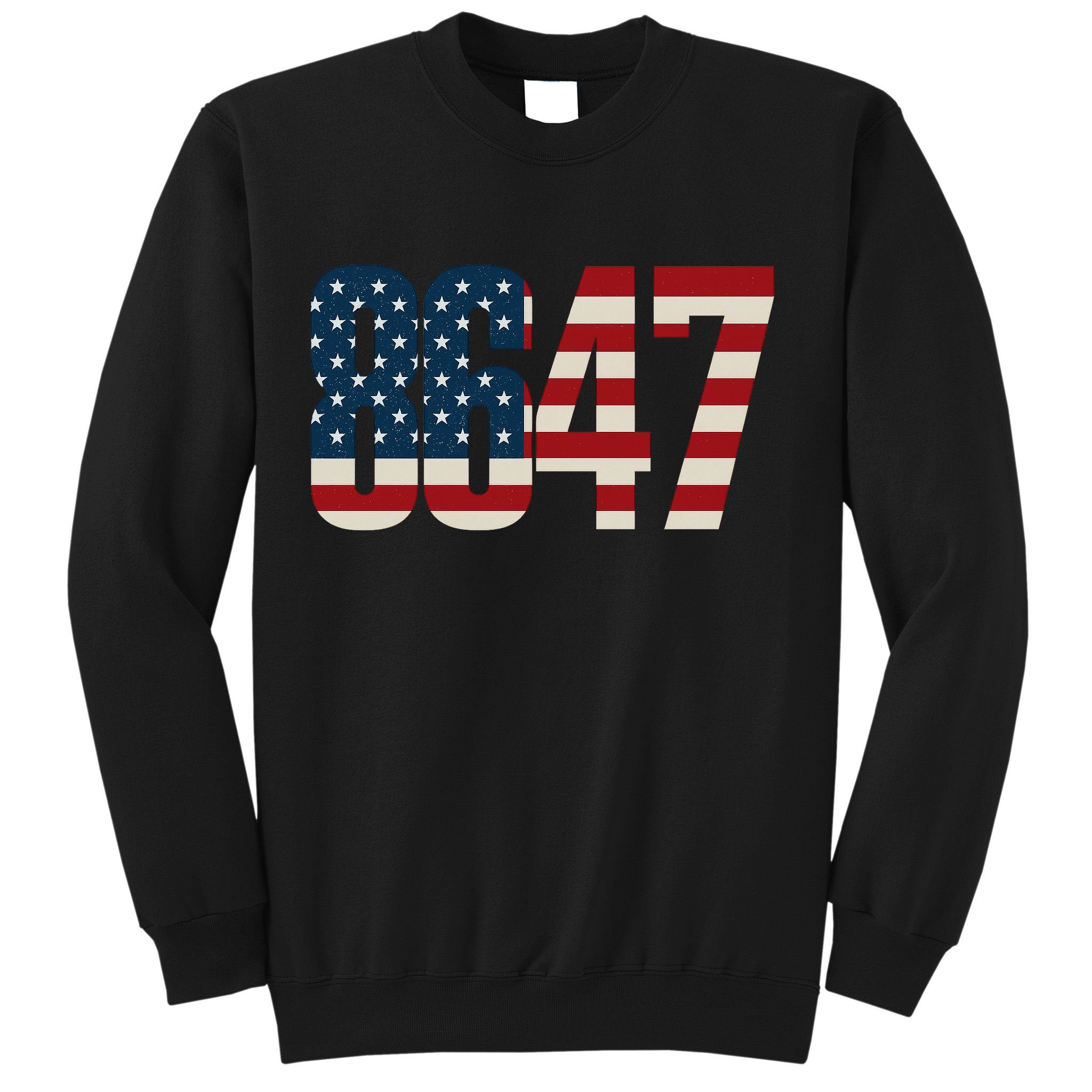 Anti Trump 8647 86 47th President US Flag Sweatshirt