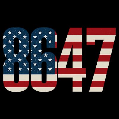 Anti Trump 8647 86 47th President US Flag T-Shirt