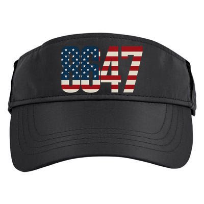 Anti Trump 8647 86 47th President US Flag Adult Drive Performance Visor
