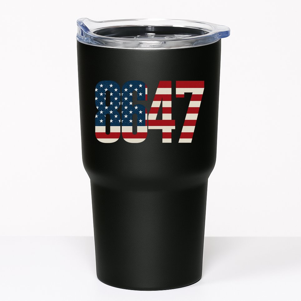 Anti Trump 8647 86 47th President US Flag Tumbler