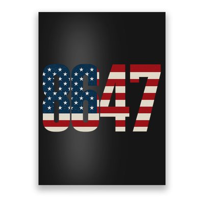 Anti Trump 8647 86 47th President US Flag Poster