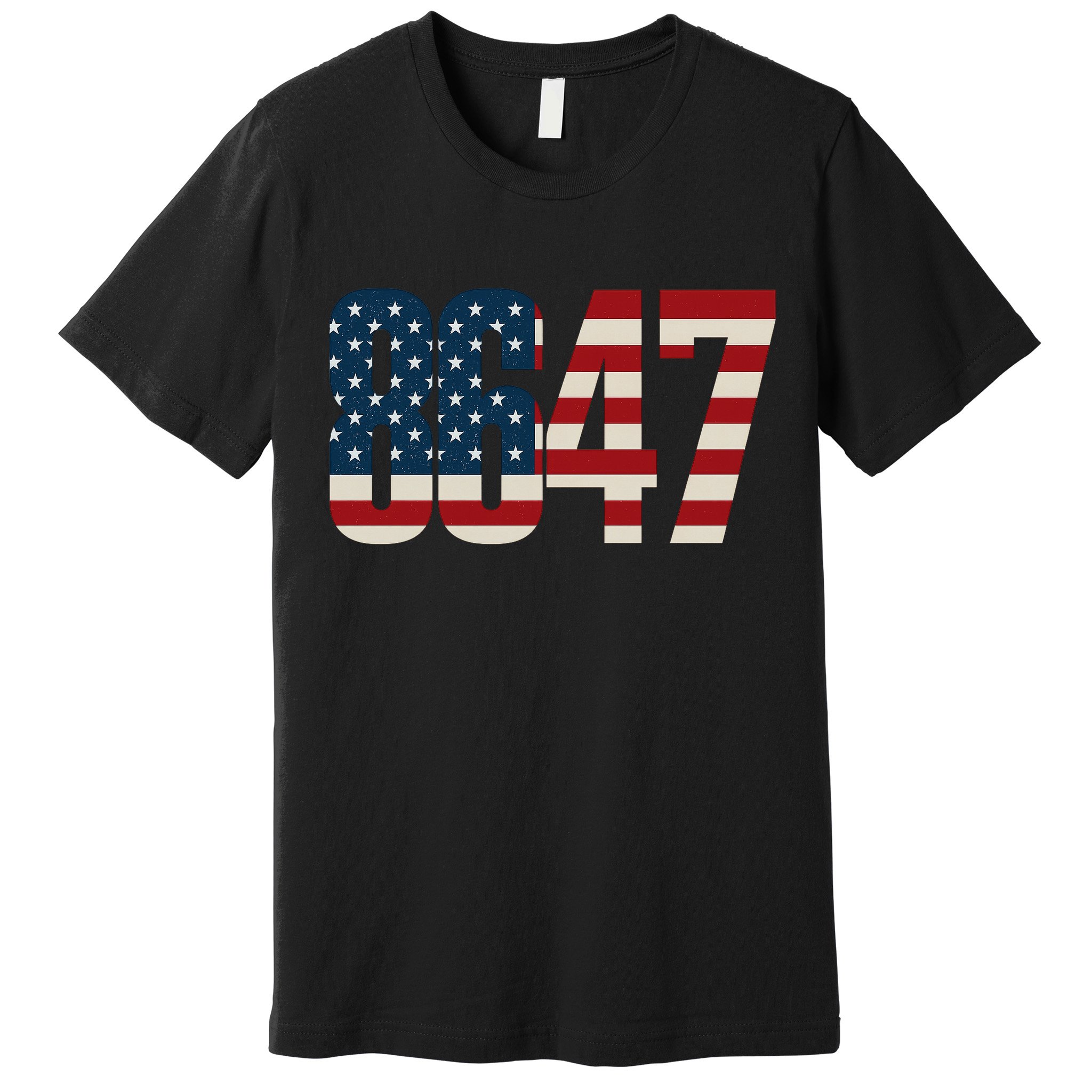 Anti Trump 8647 86 47th President US Flag Premium T-Shirt
