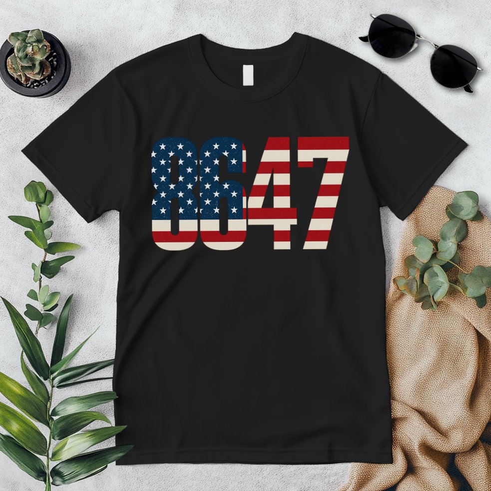 Anti Trump 8647 86 47th President US Flag Premium T-Shirt