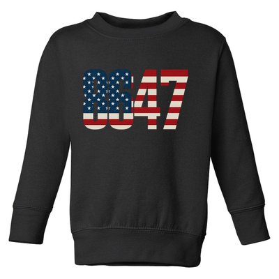 Anti Trump 8647 86 47th President US Flag Toddler Sweatshirt