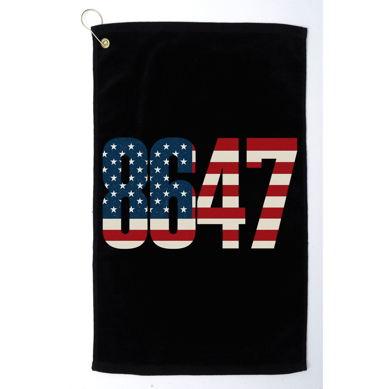 Anti Trump 8647 86 47th President US Flag Golf Towel