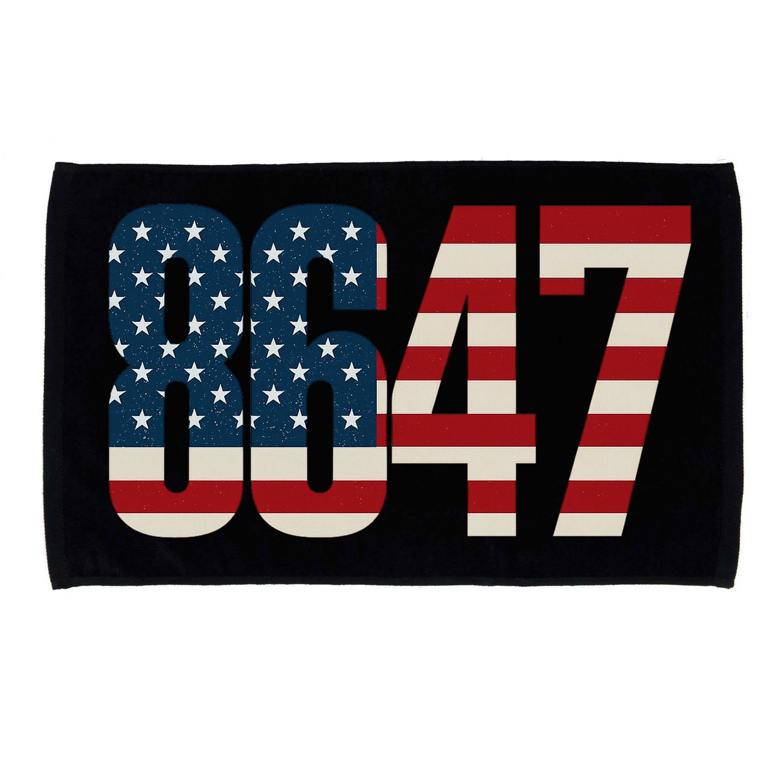 Anti Trump 8647 86 47th President US Flag Microfiber Hand Towel