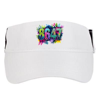 Anti Trump 8647 Floral Resist 86 47 Impeach Trump Impeach 47 Tank Top Adult Drive Performance Visor