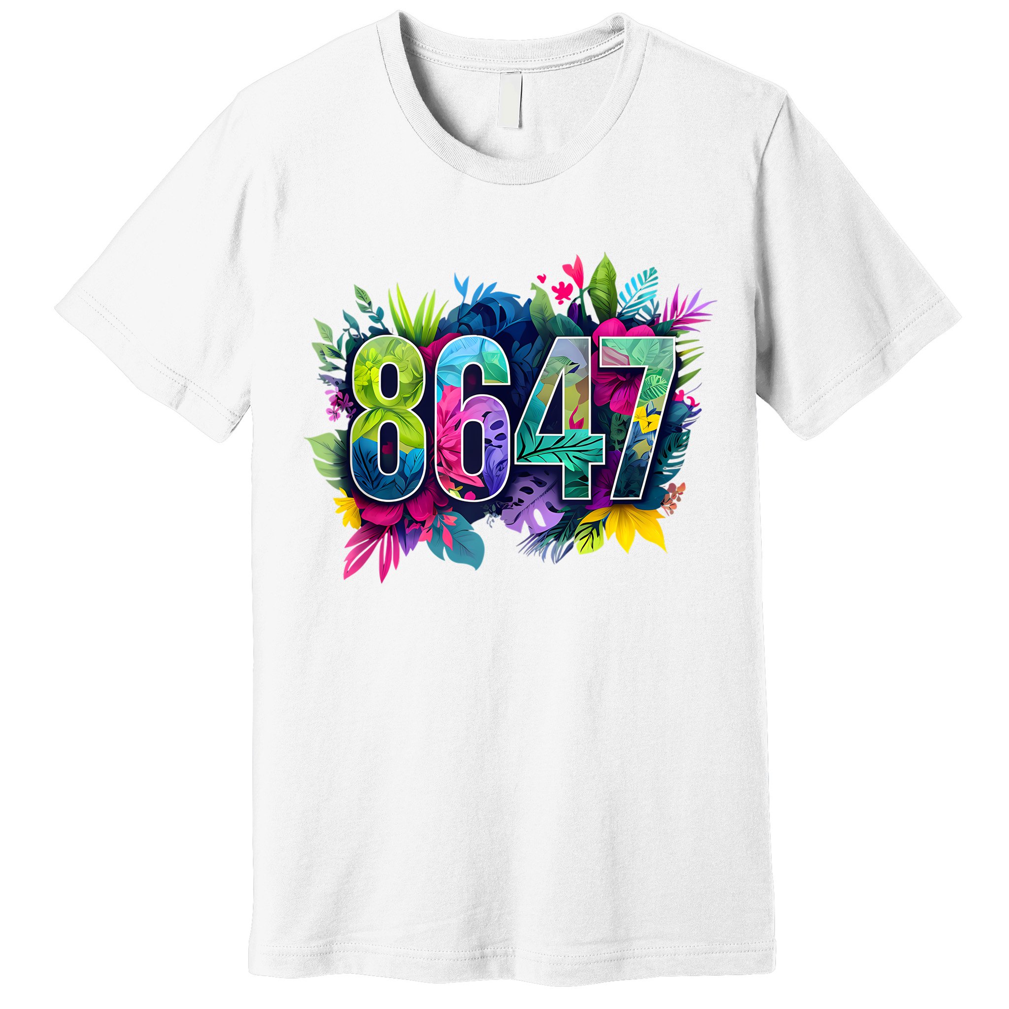 Anti Trump 8647 Floral Resist 86 47 Impeach Trump Impeach 47 Tank Top Premium T-Shirt