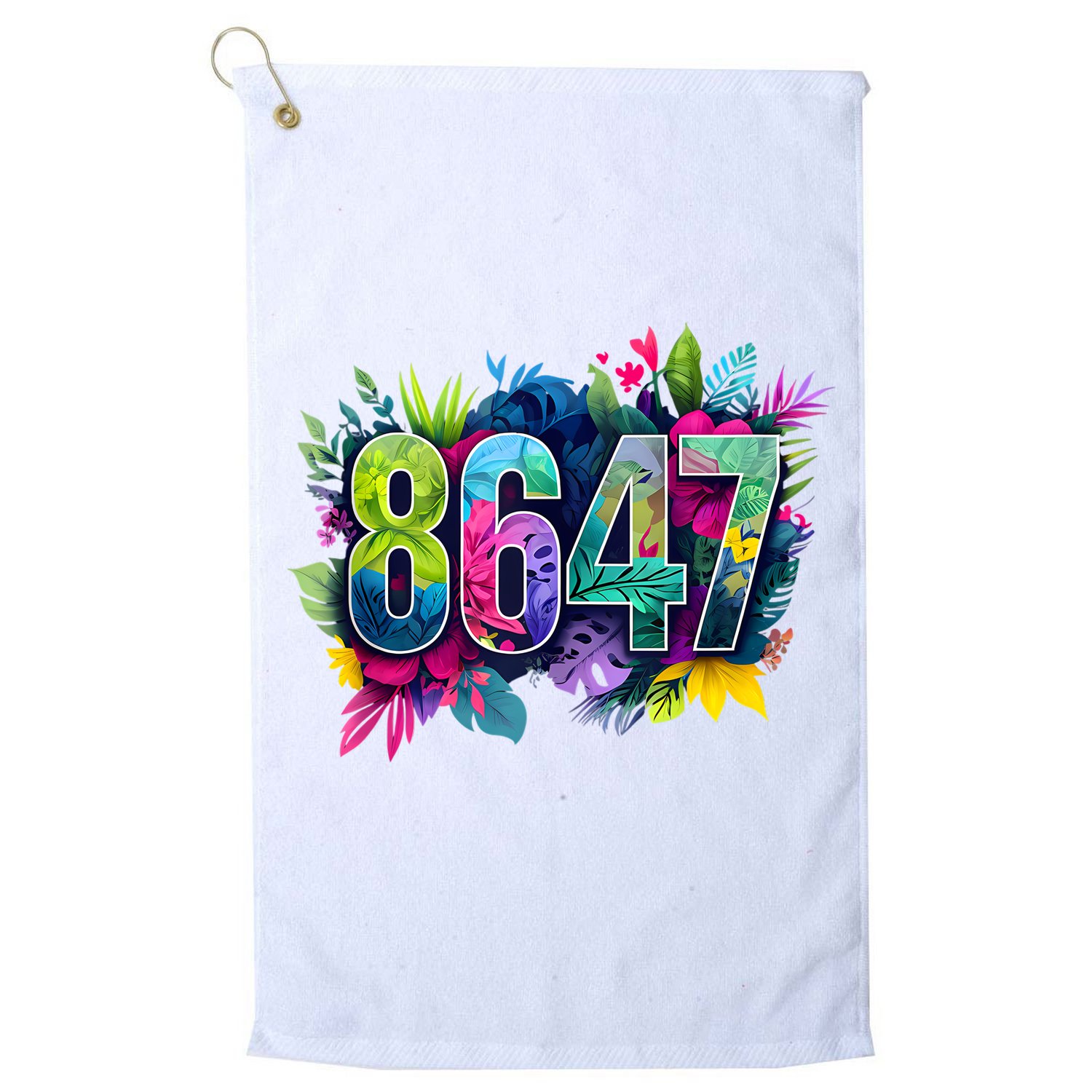 Anti Trump 8647 Floral Resist 86 47 Impeach Trump Impeach 47 Tank Top Golf Towel