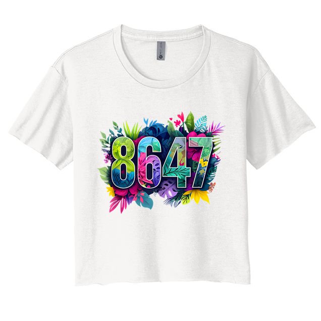 Anti Trump 8647 Floral Resist 86 47 Impeach Trump Impeach 47 Tank Top Crop Top