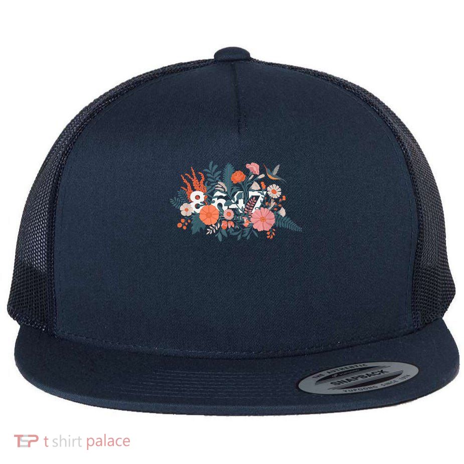 Anti Trump 8647 Floral Resist 86 47 Impeach Trump Impeach 47 Flat Bill Trucker Hat
