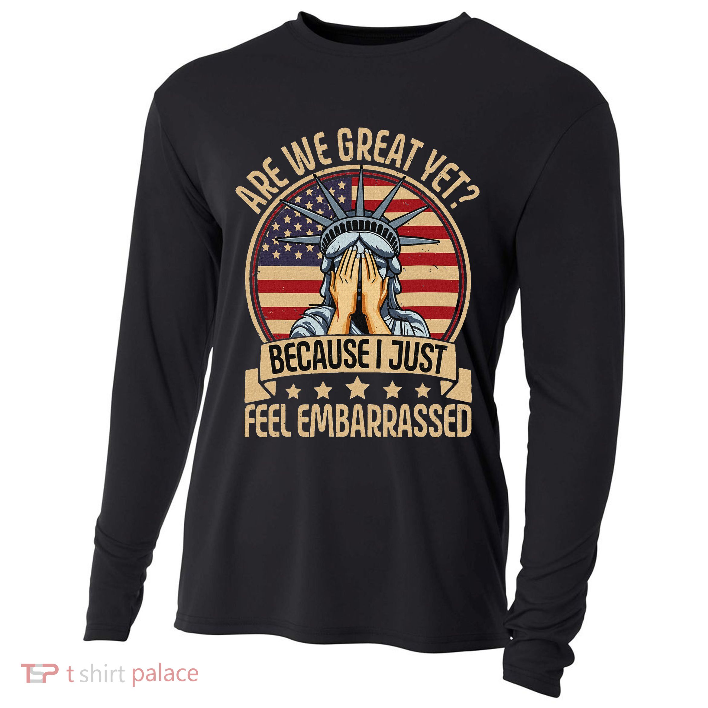 Anti Trump Are We Great Yet Cause I Just Feel Embarrassed Cooling Performance Long Sleeve Crew