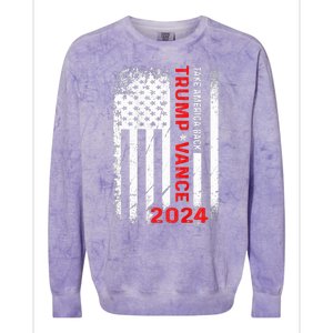 America Take America Back Trump Vance 2024 Vice President Colorblast Crewneck Sweatshirt