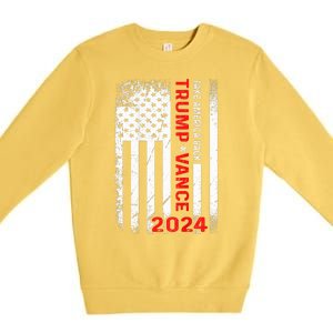 America Take America Back Trump Vance 2024 Vice President Premium Crewneck Sweatshirt