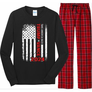 America Take America Back Trump Vance 2024 Vice President Long Sleeve Pajama Set