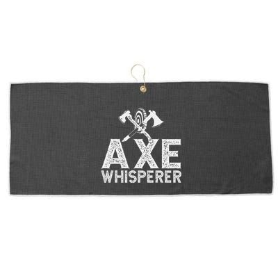 Axe Throwing Axe Whisperer Large Microfiber Waffle Golf Towel