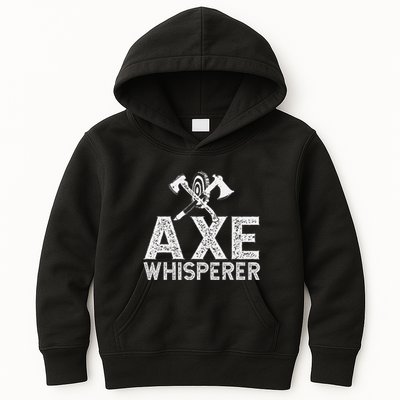 Axe Throwing Axe Whisperer Kids Hoodie