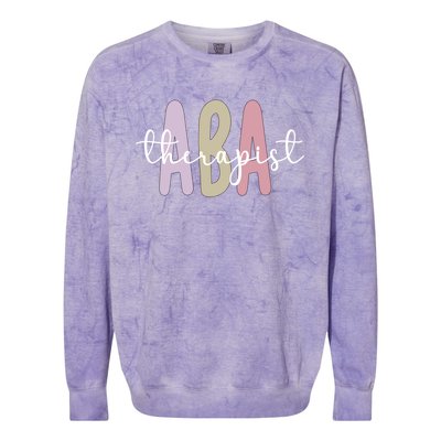 Aba Therapist Appreciation Applied Behavior Analysis Cute Gift Colorblast Crewneck Sweatshirt