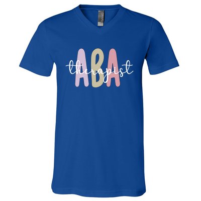 Aba Therapist Appreciation Applied Behavior Analysis Cute Gift V-Neck T-Shirt