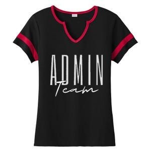 Admin Team Assistant Admin Squad Administrative Assistant Ladies Halftime Notch Neck Tee