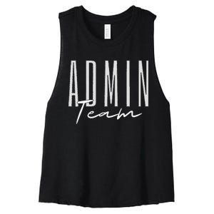 Admin Team Assistant Admin Squad Administrative Assistant Women's Racerback Cropped Tank