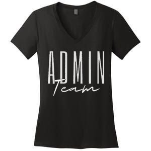 Admin Team Assistant Admin Squad Administrative Assistant Women's V-Neck T-Shirt