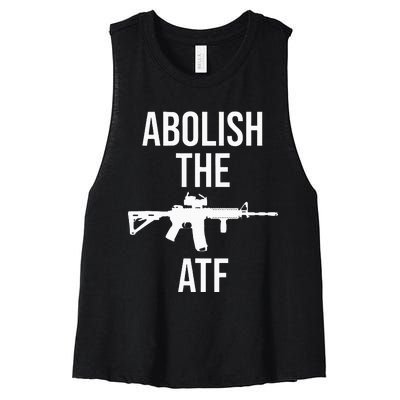 Abolish The Atf Pro Gun Women's Racerback Cropped Tank