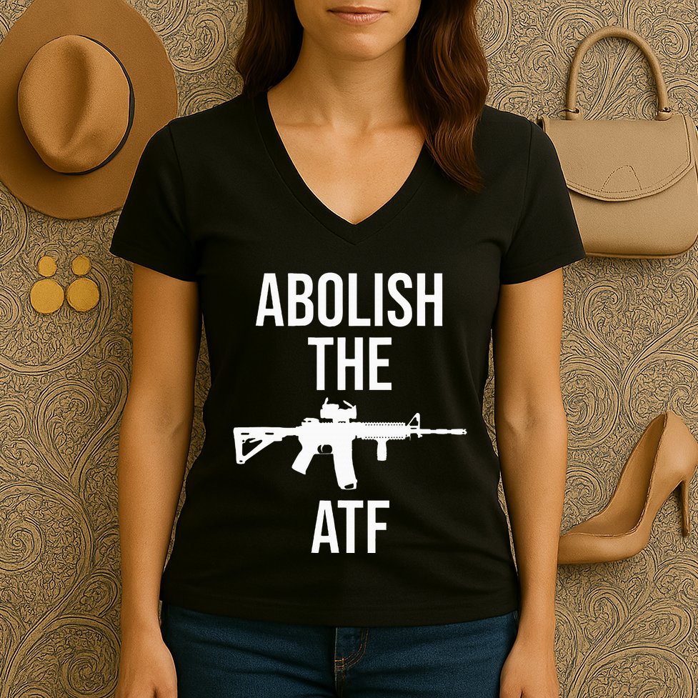 Abolish The Atf Pro Gun Women's V-Neck T-Shirt