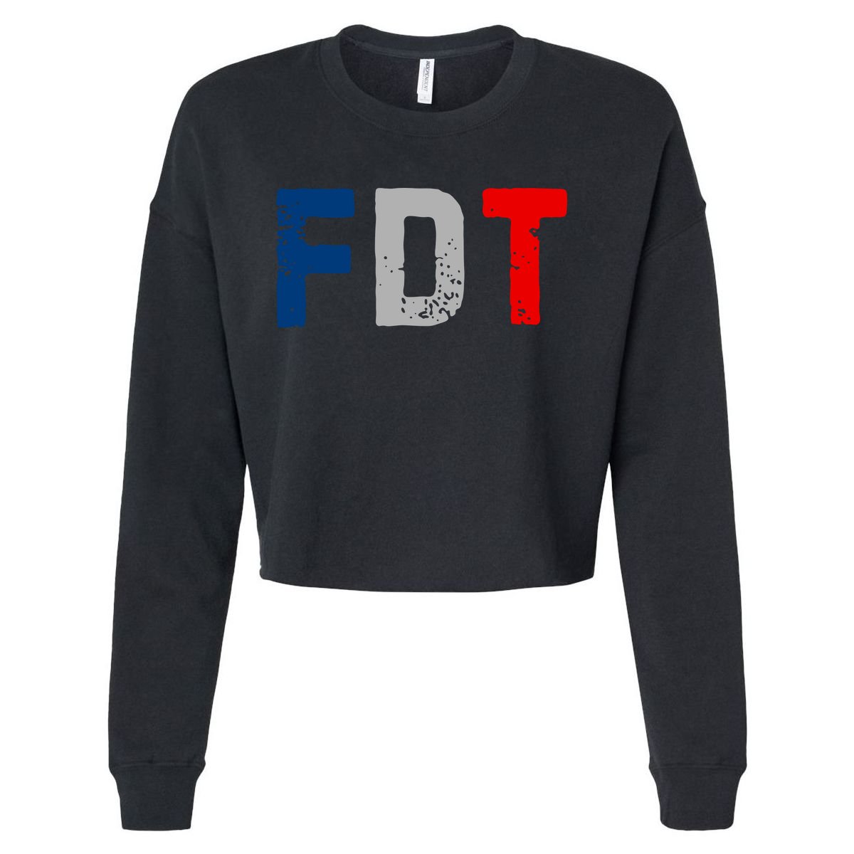Anti Trump Cropped Pullover Crew