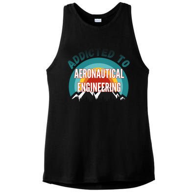 Addicted To Aeronautical Engineering College Major Gift Ladies PosiCharge Tri-Blend Wicking Tank