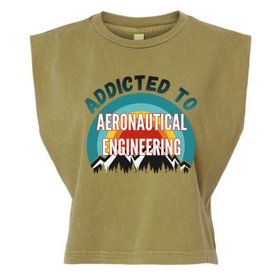 Addicted To Aeronautical Engineering College Major Gift Garment-Dyed Women's Muscle Tee