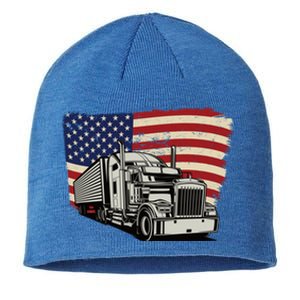 American Truckers And Semi Truck Drivers Trucking Cool Gift Sustainable Beanie