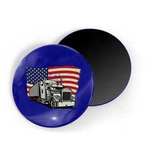 American Truckers And Semi Truck Drivers Trucking Cool Gift Magnet