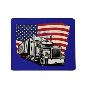 American Truckers And Semi Truck Drivers Trucking Cool Gift Mousepad