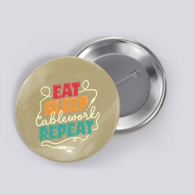 Av Tech Audio Visual Technician Eat Sleep Cablework Repeat Button