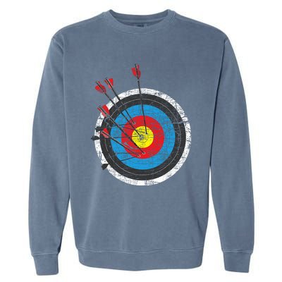 Archery Target Archer Bowman Bow Hunting Bowhunter Garment-Dyed Sweatshirt