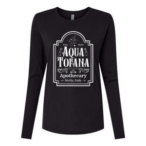 Aqua Tofana Apothecary Funny True Crime Feminism Womens Cotton Relaxed Long Sleeve T-Shirt