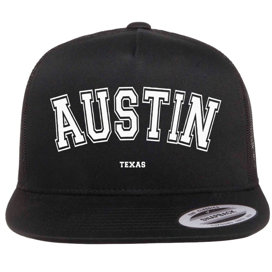 Austin Texas Flat Bill Trucker Hat