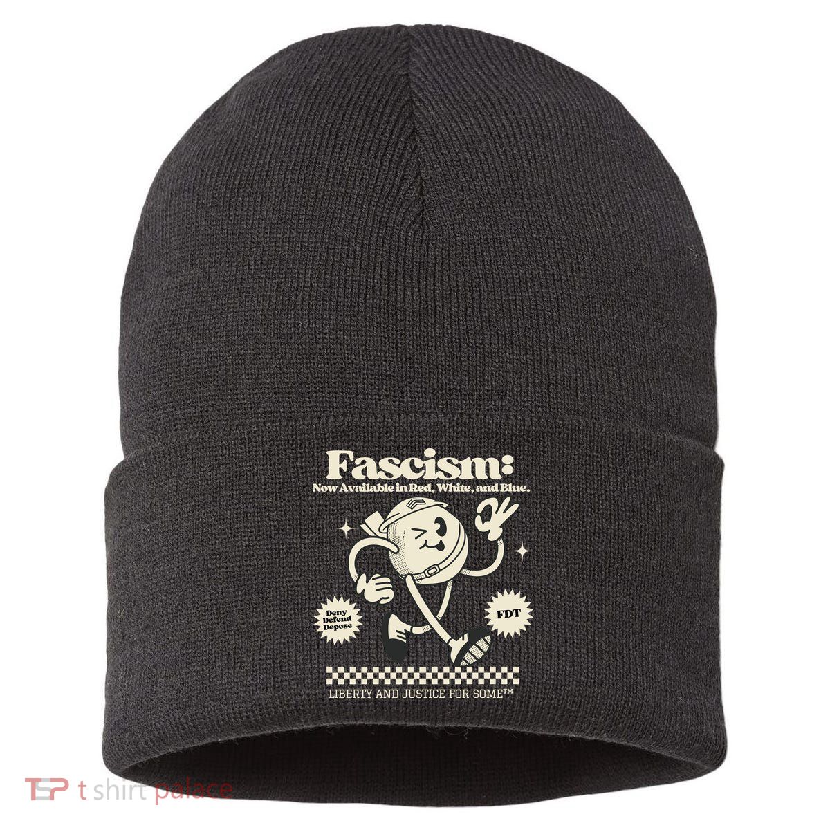 Anti Trump Anti Fascism Sustainable Knit Beanie