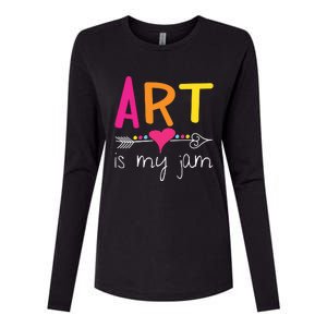 Art Teacher Art Is My Jam Womens Cotton Relaxed Long Sleeve T-Shirt