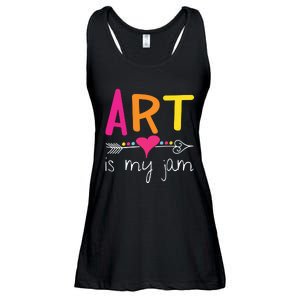 Art Teacher Art Is My Jam Ladies Essential Flowy Tank