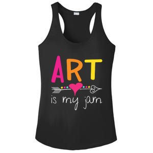 Art Teacher Art Is My Jam Ladies PosiCharge Competitor Racerback Tank